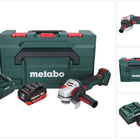 Metabo WVB 18 LTX BL 15-125 Quick Amoladora angular a batería 18 V 125 mm sin escobillas + 1 batería de 10,0 Ah + cargador + metaBOX
