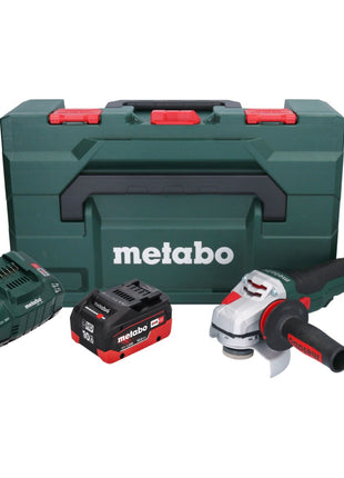 Metabo WVB 18 LTX BL 15-125 Meuleuse d'angle sur batterie Quick 18 V 125 mm sans balais + 1x batterie 10,0 Ah + chargeur + métaBOX