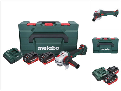 Metabo WVB 18 LTX BL 15-125 Szybka akumulatorowa szlifierka kątowa 18 V 125 mm bezszczotkowa + 2x akumulator 10,0 Ah + ładowarka + metaBOX