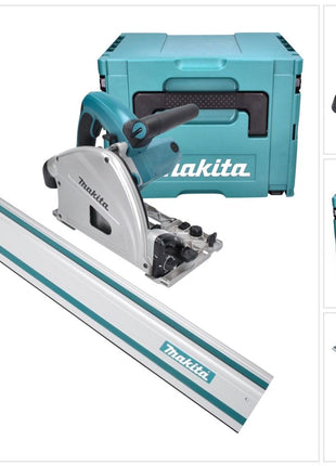 Makita SP 6000 J1 Tauchsäge 1300 W 165 mm + Führungsschiene 1400 mm + Makpac