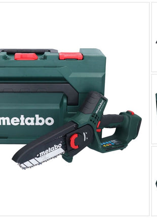 Metabo MS 18 LTX 15 Akku Gehölzsäge 18 V 15 cm 5 m/s + metaBOX ( 600856840 ) - ohne Akku, ohne Ladegerät