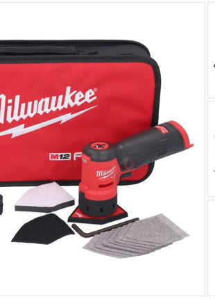 Meuleuse à pointes sur batterie Milwaukee M12 FDSS-601B 12 V 88,8 x 63,5 mm + 1x batterie 6,0 Ah - sans chargeur