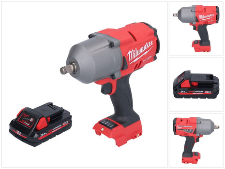 Milwaukee M18 FHIWF12-301 llave de impacto inalámbrica 18 V 1356 Nm 1/2" sin escobillas + 1x batería 3,0 Ah - sin cargador