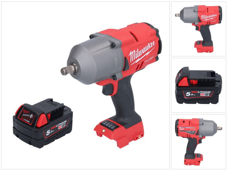 Milwaukee M18 FHIWF12-501 llave de impacto inalámbrica 18 V 1356 Nm 1/2" sin escobillas + 1x batería 5,0 Ah - sin cargador