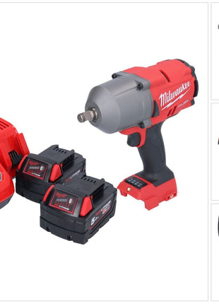 Milwaukee M18 FHIWF12-502 akumulatorowy klucz udarowy 18 V 1356 Nm 1/2" bezszczotkowy + 2x akumulator 5,0 Ah + ładowarka