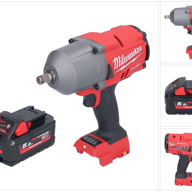 Milwaukee M18 FHIWF12-551 akumulatorowy klucz udarowy 18 V 1356 Nm 1/2" bezszczotkowy + 1x akumulator 5,5 Ah - bez ładowarki