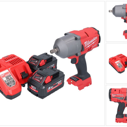Milwaukee M18 FHIWF12-552 Akku Schlagschrauber 18 V 1356 Nm 1/2" Brushless + 2x Akku 5,5 Ah + Ladegerät
