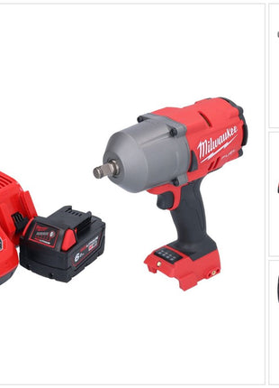 Clé à chocs sans fil Milwaukee M18 FHIWF12-601 18 V 1356 Nm 1/2" brushless + 1x batterie 6,0 Ah + chargeur