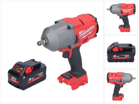 Milwaukee M18 FHIWF12-801 llave de impacto inalámbrica 18 V 1356 Nm 1/2" sin escobillas + 1x batería 8,0 Ah - sin cargador