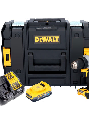 DeWalt DCD 800 E1T Akku Bohrschrauber 18 V 90 Nm Brushless + 1x Akku 1,7 Ah + Ladegerät + TSTAK