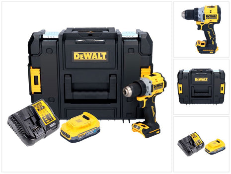 Taladro atornillador inalámbrico DeWalt DCD 800 E2T 18 V 90 Nm sin escobillas + 2x baterías 1,7 Ah + cargador + TSTAK