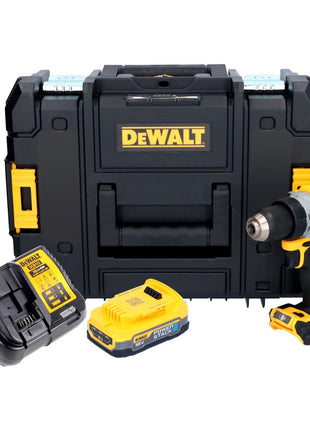 Taladro atornillador inalámbrico DeWalt DCD 800 E2T 18 V 90 Nm sin escobillas + 2x baterías 1,7 Ah + cargador + TSTAK