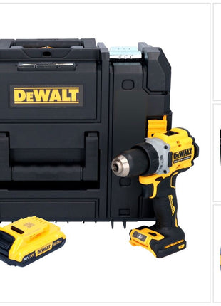 DeWalt DCD 800 NT Akku Bohrschrauber 18 V 90 Nm Brushless + 1x Akku 2,0 Ah + TSTAK - ohne Ladegerät