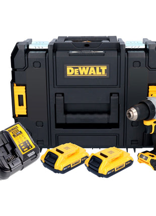 DeWalt DCD 800 D2T Akku Bohrschrauber 18 V 90 Nm Brushless + 2x Akku 2,0 Ah + Ladegerät + TSTAK