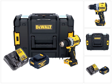 DeWalt DCD 800 M1T Akku Bohrschrauber 18 V 90 Nm Brushless + 1x Akku 4,0 Ah + Ladegerät + TSTAK