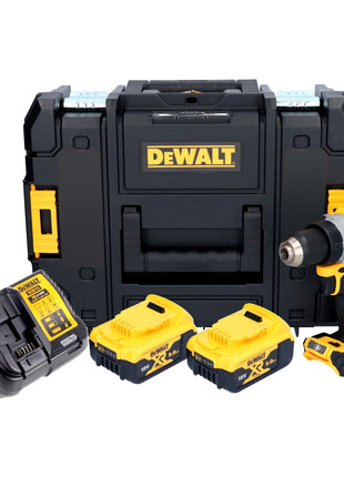 Taladro atornillador inalámbrico DeWalt DCD 800 P2T 18 V 90 Nm sin escobillas + 2x baterías 5,0 Ah + cargador + TSTAK