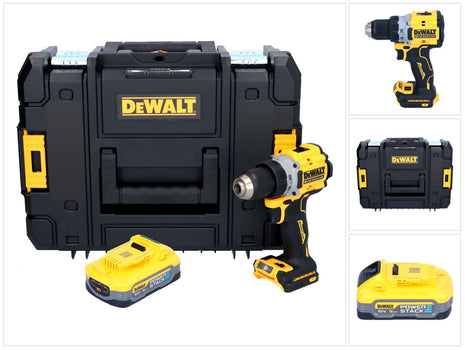 Taladro atornillador inalámbrico DeWalt DCD 800 NT 18 V 90 Nm sin escobillas + 1x batería 5,0 Ah + TSTAK - sin cargador