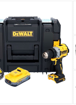 DeWalt DCD 800 H1T Akku Bohrschrauber 18 V 90 Nm Brushless + 1x Akku 5,0 Ah + Ladegerät + TSTAK