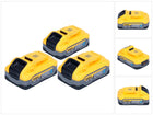 DeWalt Kit batterie DCBP 518 H3 3x batteries Powerstack 18 V 5,0 Ah / 5000 mAh XR Li-Ion - avec indicateur de charge