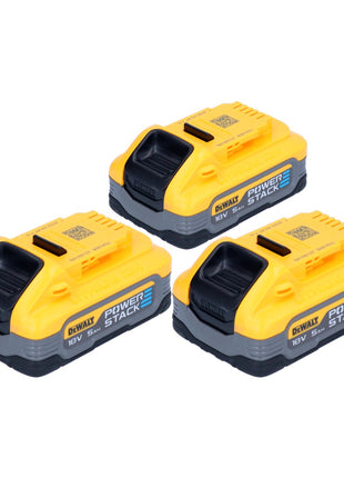 Juego de baterías DeWalt DCBP 518 H3 3x batería Powerstack 18 V 5,0 Ah / 5000 mAh XR Li-Ion - con indicador de nivel de carga