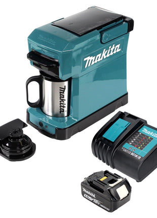 Makita DCM 501 RT  Kaffeemaschine Akku betrieben, tragbar + 1x 5,0 Ah Akku & Ladegerät