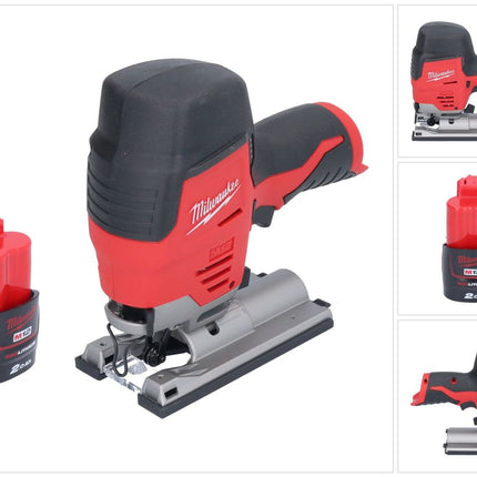 Milwaukee M12 JS-201 Akku Stichsäge 12 V + 1x Akku 2,0 Ah - ohne Ladegerät
