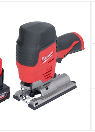 Milwaukee M12 JS-601 Akku Stichsäge 12 V + 1x Akku 6,0 Ah - ohne Ladegerät