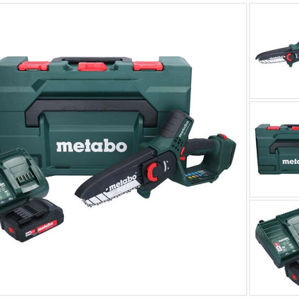 Metabo MS 18 LTX 15 podadora sin cable 18 V 15 cm 5 m/s + 1x batería recargable 2,0 Ah + cargador + metaBOX