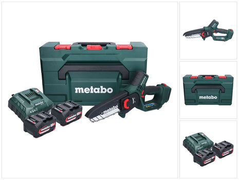 Metabo MS 18 LTX 15 scie sans fil 18 V 15 cm 5 m/s + 2x batterie 4,0 Ah + chargeur + metaBOX