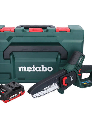 Sierra para madera a batería Metabo MS 18 LTX 15 18 V 15 cm 5 m/s + 1x batería 4,0 Ah + metaBOX - sin cargador