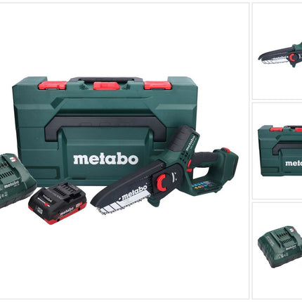Metabo MS 18 LTX 15 Akku Gehölzsäge 18 V 15 cm 5 m/s + 1x Akku 4,0 Ah + Ladegerät + metaBOX