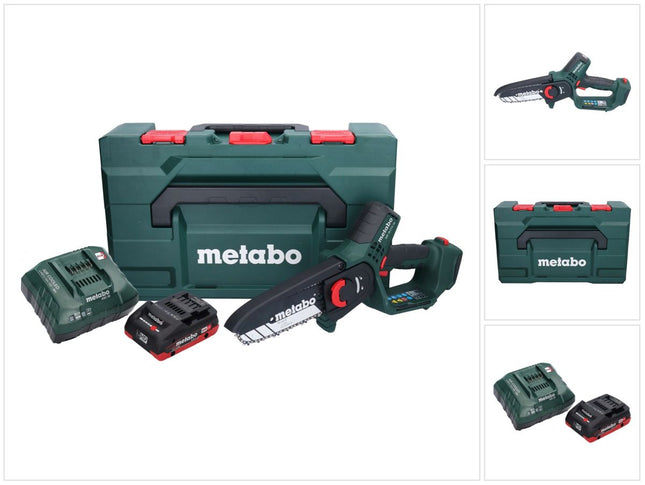 Metabo MS 18 LTX 15 podadora sin cable 18 V 15 cm 5 m/s + 1x batería recargable 4,0 Ah + cargador + metaBOX