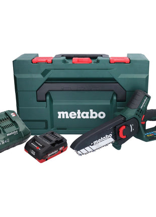 Metabo MS 18 LTX 15 Akku Gehölzsäge 18 V 15 cm 5 m/s + 1x Akku 4,0 Ah + Ladegerät + metaBOX