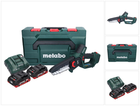 Metabo MS 18 LTX 15 sierra para madera a batería 18 V 15 cm 5 m/s + 2x batería 4,0 Ah + cargador + metaBOX