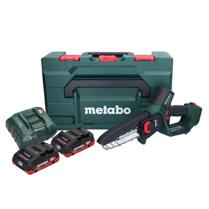 Akumulatorowa pilarka do gałęzi Metabo MS 18 LTX 15 18 V 15 cm 5 m/s + 2x akumulator 4,0 Ah + ładowarka + metaBOX