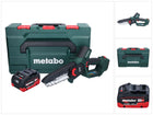 Scie à bois à batterie Metabo MS 18 LTX 15 18 V 15 cm 5 m/s + 1x batterie 5,5 Ah + métaBOX - sans chargeur