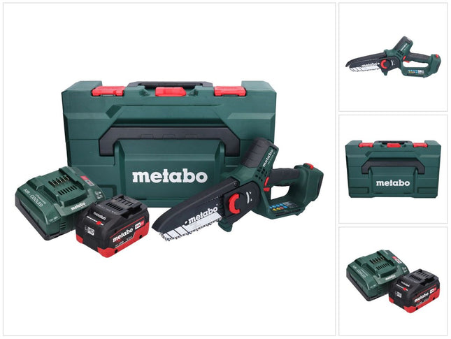 Metabo MS 18 LTX 15 podadora sin cable 18 V 15 cm 5 m/s + 1x batería recargable 5,5 Ah + cargador + metaBOX