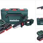 Metabo MS 18 LTX 15 Akku Gehölzsäge 18 V 15 cm 5 m/s + 2x Akku 5,5 Ah + Ladegerät + metaBOX