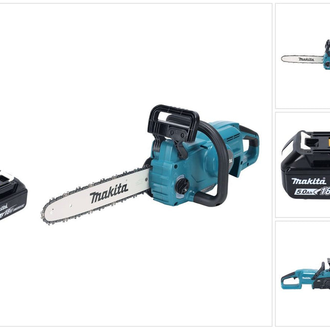 Makita DUC 357 TX2 Motosierra sin cable 18 V 35 cm 7,7 m/s Sin escobillas + 1x batería 5,0 Ah - sin cargador