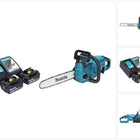 Makita DUC 357 RG2X2 Motosierra sin cable 18 V 35 cm 7,7 m/s Sin escobillas + 2x batería 6,0 Ah + cargador