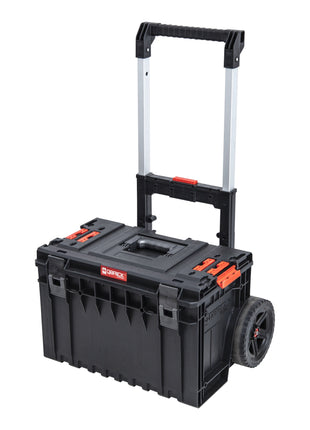 Qbrick System ONE Cart 2.0 Trolley 641 x 485 x 660 mm 52 l IP66 100 kg belastbar stapelbar mit Doppelteleskopgriff aus Aluminium