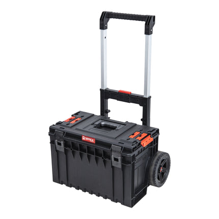 Qbrick System ONE Cart 2.0 Carro 641 x 485 x 660 mm 52 l IP66 100 kg de capacidad de carga apilable con doble asa telescópica de aluminio