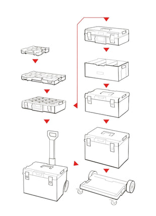 Qbrick System ONE 200 2.0 Vario maletín de herramientas organizador modular 585 x 385 x 171 mm 15,4 l apilable IP66