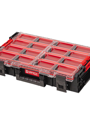 Qbrick System ONE Organizer XL 2.0 Contenedor largo apilable 582 x 387 x 131 mm 13,5 l IP66 con 4 inserciones y 12 divisores