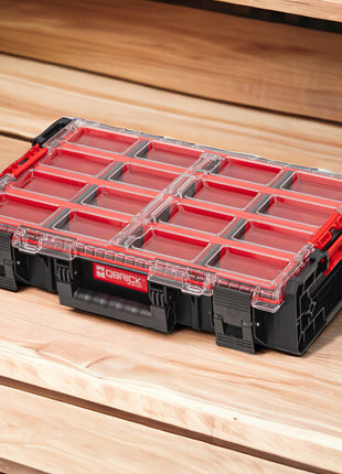 Qbrick System ONE Organizer XL 2.0 Contenedor largo apilable 582 x 387 x 131 mm 13,5 l IP66 con 4 inserciones y 12 divisores