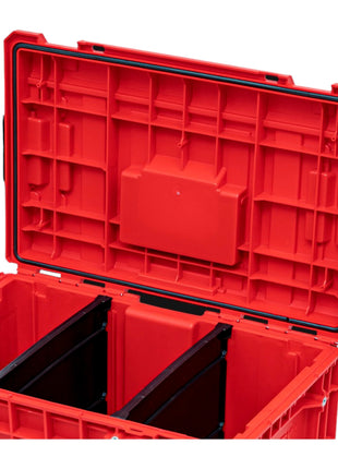 Qbrick System ONE 450 2.0 Vario RED ULTRA HD Custom Werkzeugkoffer modularer Organizer 585 x 385 x 420 mm 52 l stapelbar IP66