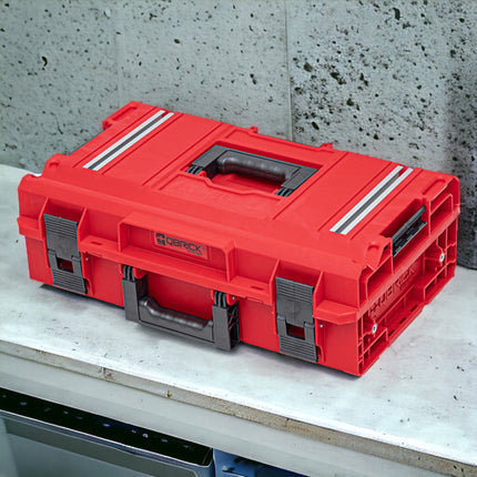 Qbrick System ONE 200 2.0 Technique RED ULTRA HD Custom Mallette à outils modulaire Organiseur 585 x 385 x 190 mm 15,4 l empilable IP66