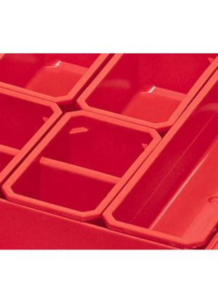 Qbrick System ONE Organizer L 2.0 RED ULTRA HD empilable 531 x 379 x 77 mm 6 l IP66 avec 10 inlays