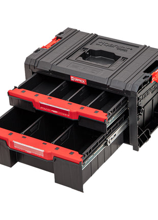 Qbrick System PRO Cajón 2 Caja de Herramientas 2.0 Básico apilable 450 x 310 x 244 mm 4,5 l 9,5 l IP54 con dos cajones 5 divisores