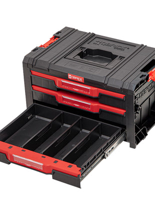 Qbrick System PRO Cajón 3 Caja de herramientas 2.0 Básico apilable 450 x 310 x 244 mm 3x 4,5 l IP54 con tres cajones 9 inserciones